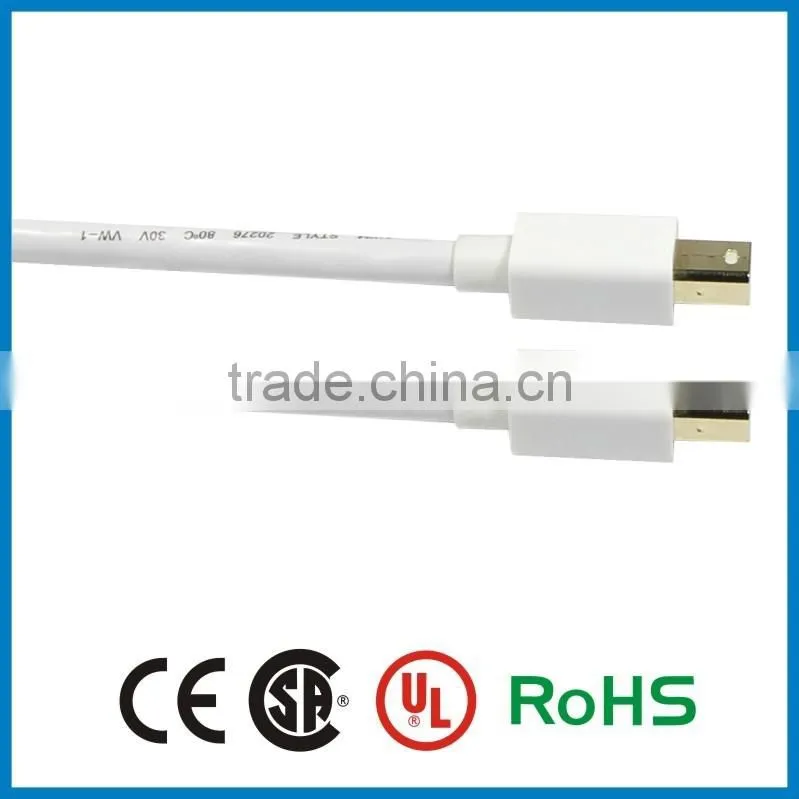 APBG white color mini dp displayport cable