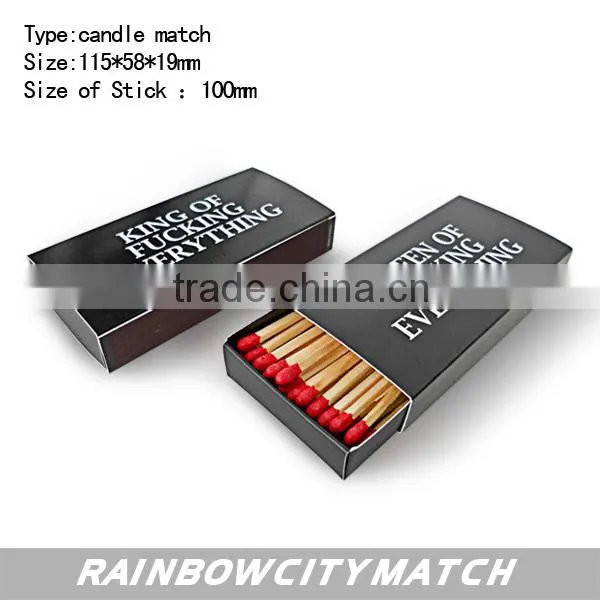 customized wooden candle match with logo for gifts and promotion