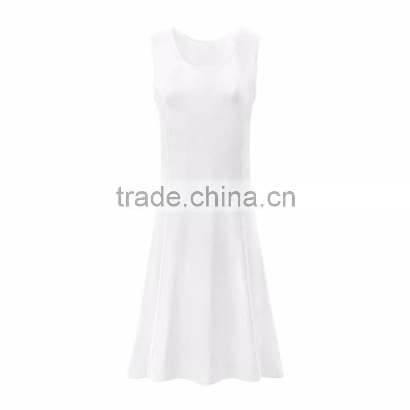 Temperament women sleeveless posed even accept waist beach dress printing garment dress dress tide