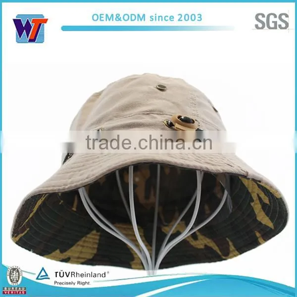 New Product Promotion Camo Cheap Mens Wholesale Bucket Hat With String