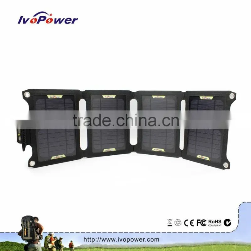 Factory High Quality 14W Foldable Solar Charger For Mobile Phone