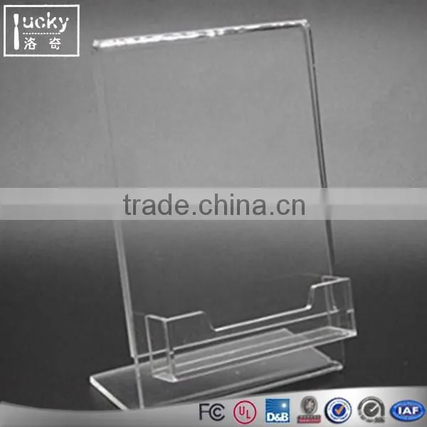 Acrylic folder holder unique design file rack ,custom all shape sign holder