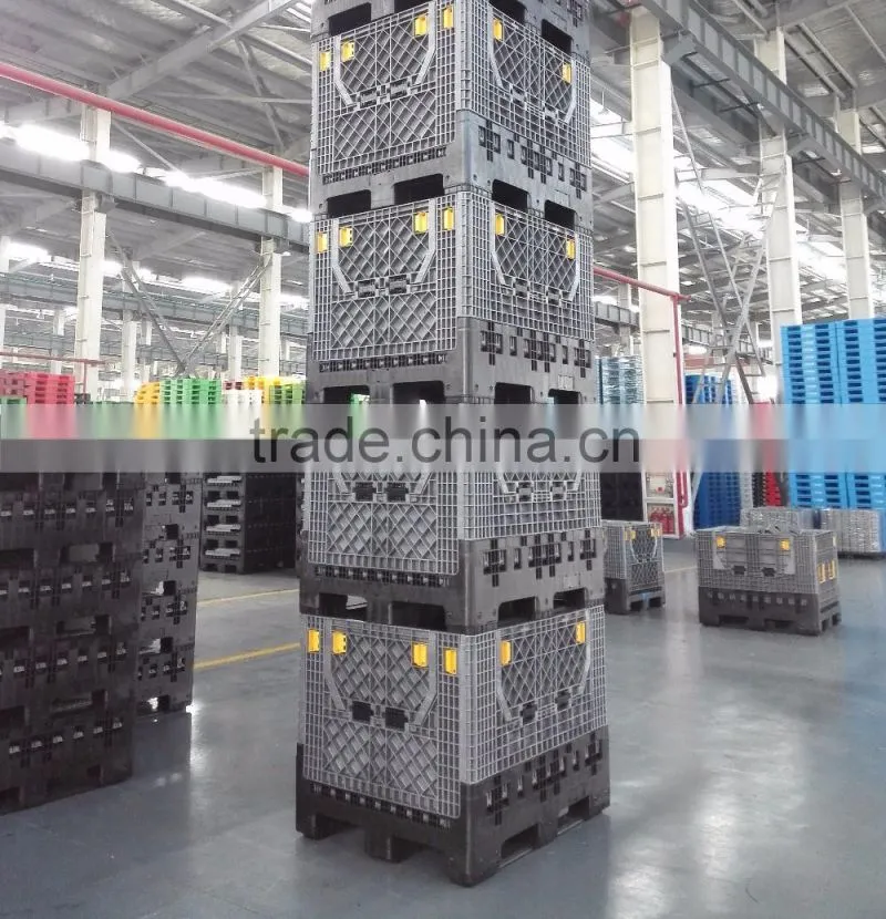 980*1140*1050 1-4T rigid foldable large logostic pallet container/stackable container