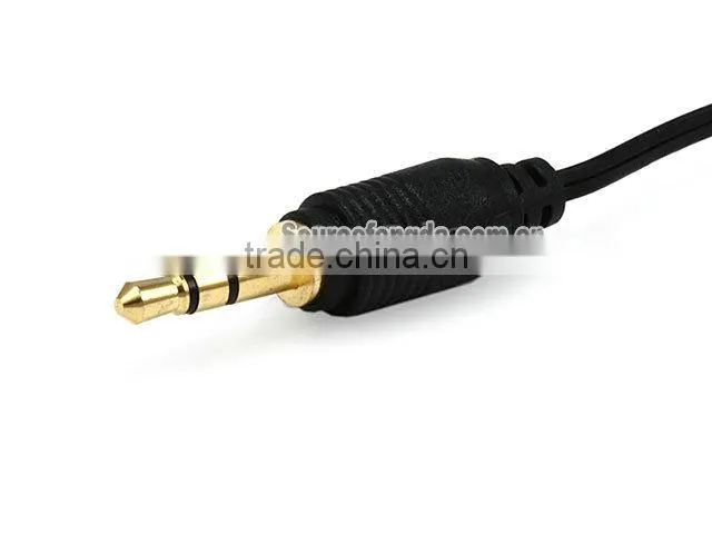 wholesale retractable 3.5mm stereo cable male to male audio cable Gold plated connector