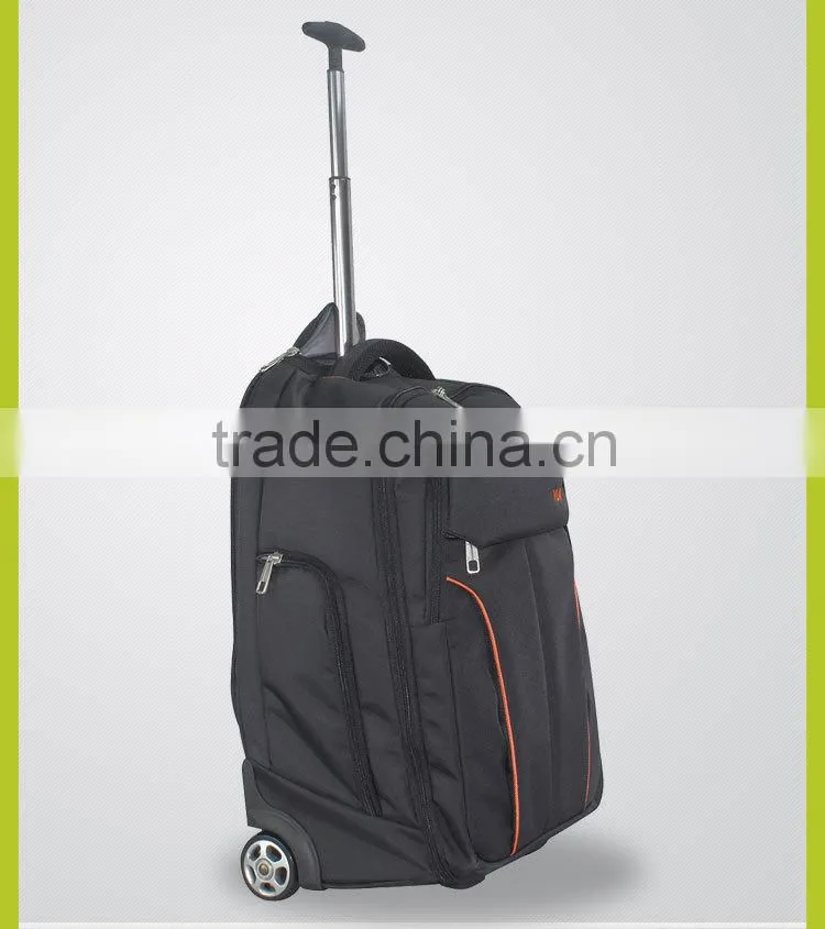 waterproof laptop trolley backpack with wheels