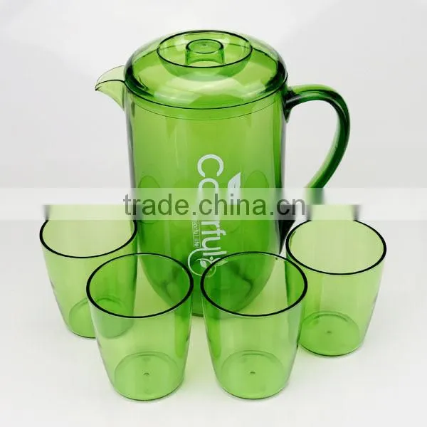 2 L clear jug kettle/Plastic pitcher/water pitcher with 4 cups