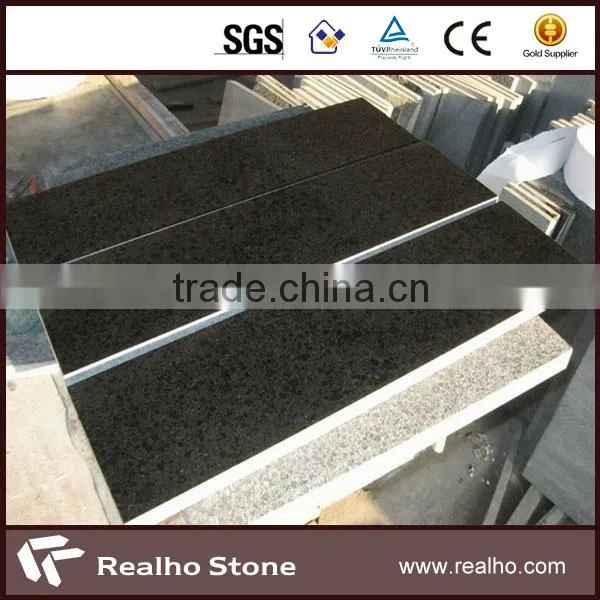 top quality polished black galaxy granite