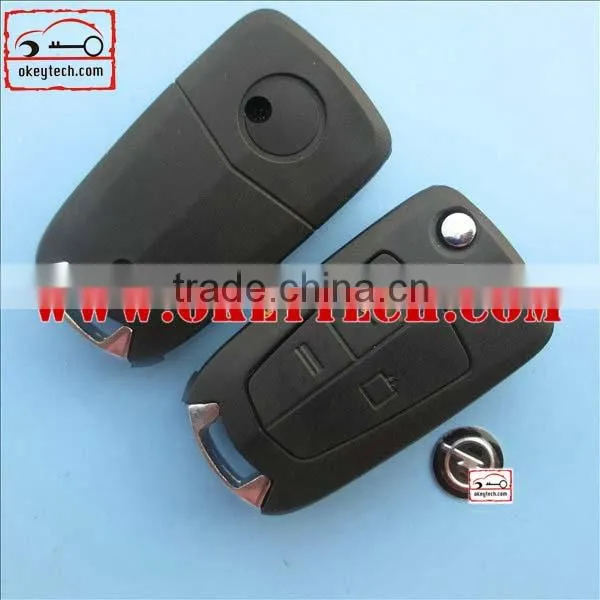OkeyTech Opel 3 buttons car flip key shell HU100 blade for car flip key shell for Opel flip key for Opel