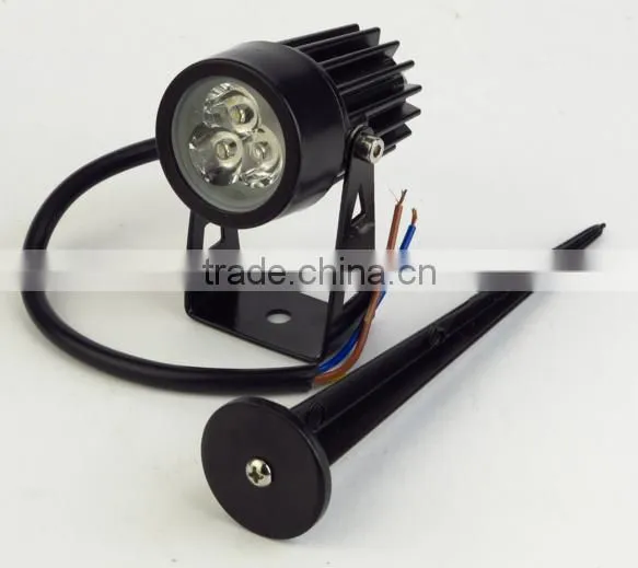 ce rohs 12v/110v/220v ip65 waterproof 3w led garden spike light
