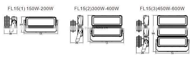200w-800w high wattage industrial light Meanwell/Inventronicd driver 800w led high pole lamp