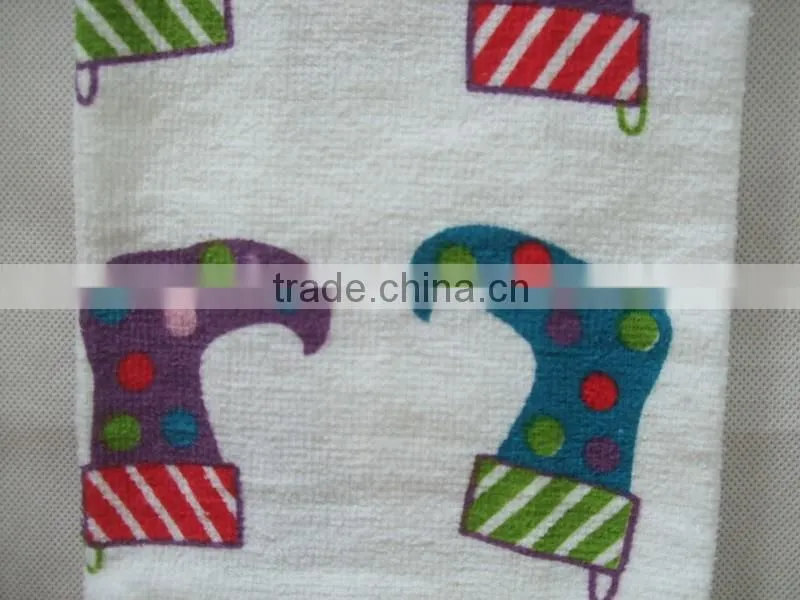 wholesale cotton tea towel plain printed 100% cotton kitchen towel with dobby border