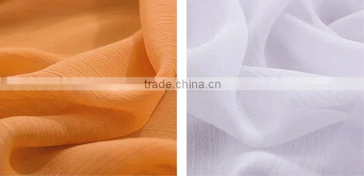 Polyester according pleated soft chiffon fabric