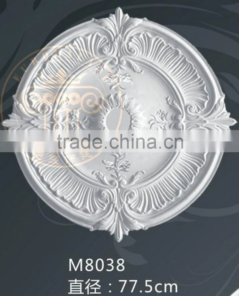 PU lamp panel European chandeliers carved flat bottom disc TV backdrop mural brick carvings Wholesale decorative plates