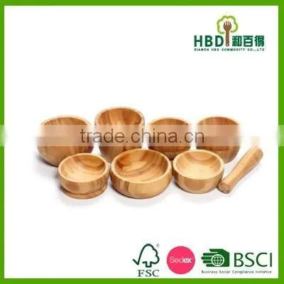 Hot new products for 2016 small cheap wood mortar and pestle with light weight