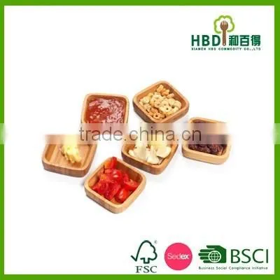 Hot new products for 2016 6pcs wood sauce bowl-mini bowl-small bowl wholesale