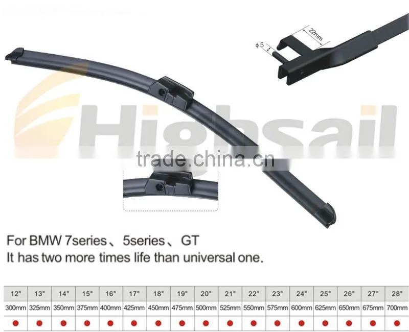 Frameless flat high quality wiper blades