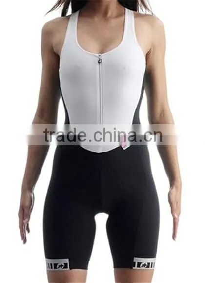 One-piece woman athletic suit cycling bibshorts & sleeveless top for Summer