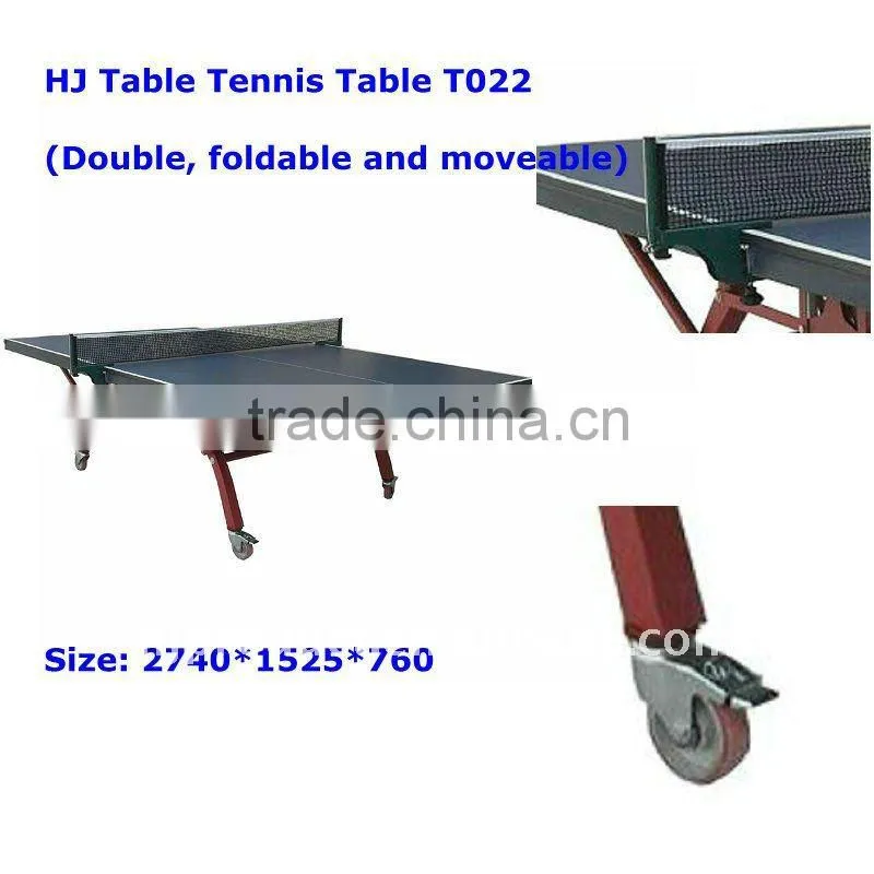 MDF indoor table tennis table double folding up moveable table tennis table for sale