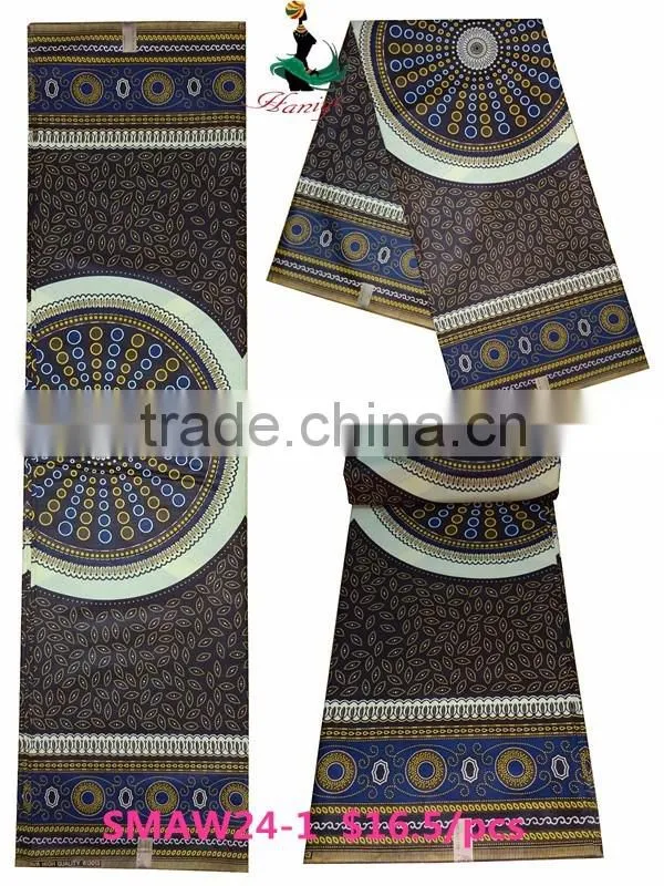 Real wax hollandais fabric African printed wax fabric SMAW24 special partten