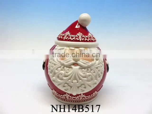 Competitive price santa claus ceramics canisters for the kitchen manufacturers in china