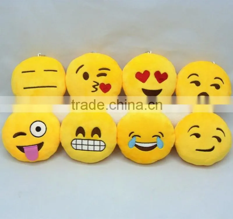 Manufacturer selling 4" Emoji plush toys hanging pendant ornament