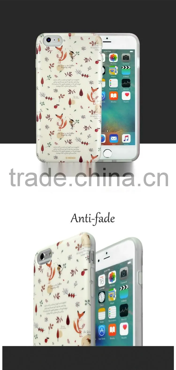 Mobile Accessories Cell Phone Case Custom 3D IMD Printing Soft TPU Back Cover for iPhone 6/6s Plus/7