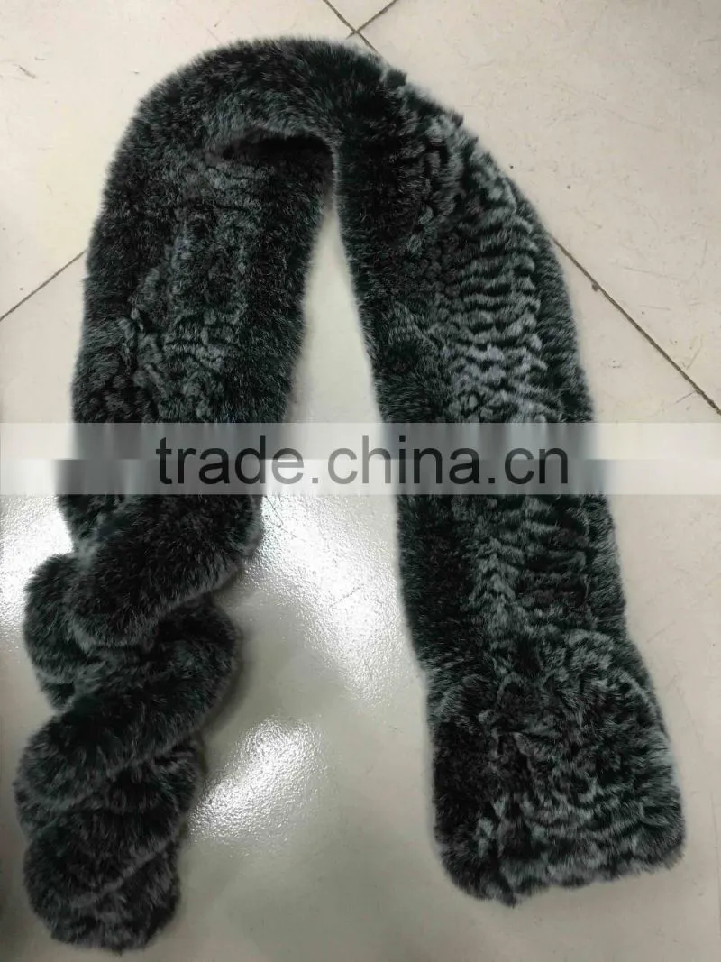 Fashion Style Fur Scarf Shawl / Rex Rabbit Fur Scarf From China
