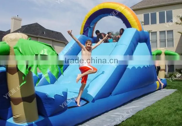 Kids inflatable amusement park inflatable slide superman