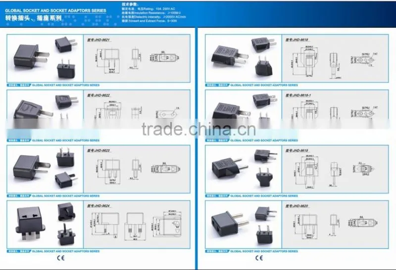 ST- 5 Germany to uk adaptor with fuse CE/LVD/EMC certificate