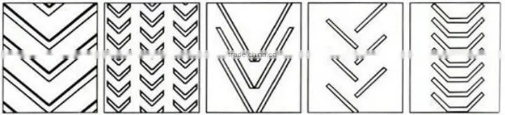 Patterned Chevron Rubber Conveyor Belt ,EP, NN, CC Fabric rough top rubber belt