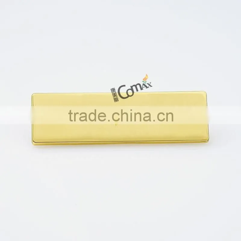 Rectangle Engraved Logo Gold Custom Metal Bag Label