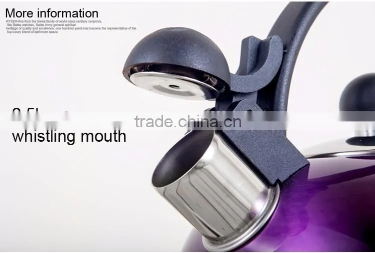 2016 new design hot water whistle tea kettle bell