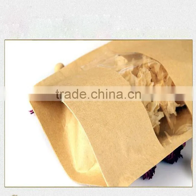 Chinese homemade paper bag with logo print kraft grocery paper bag for food
