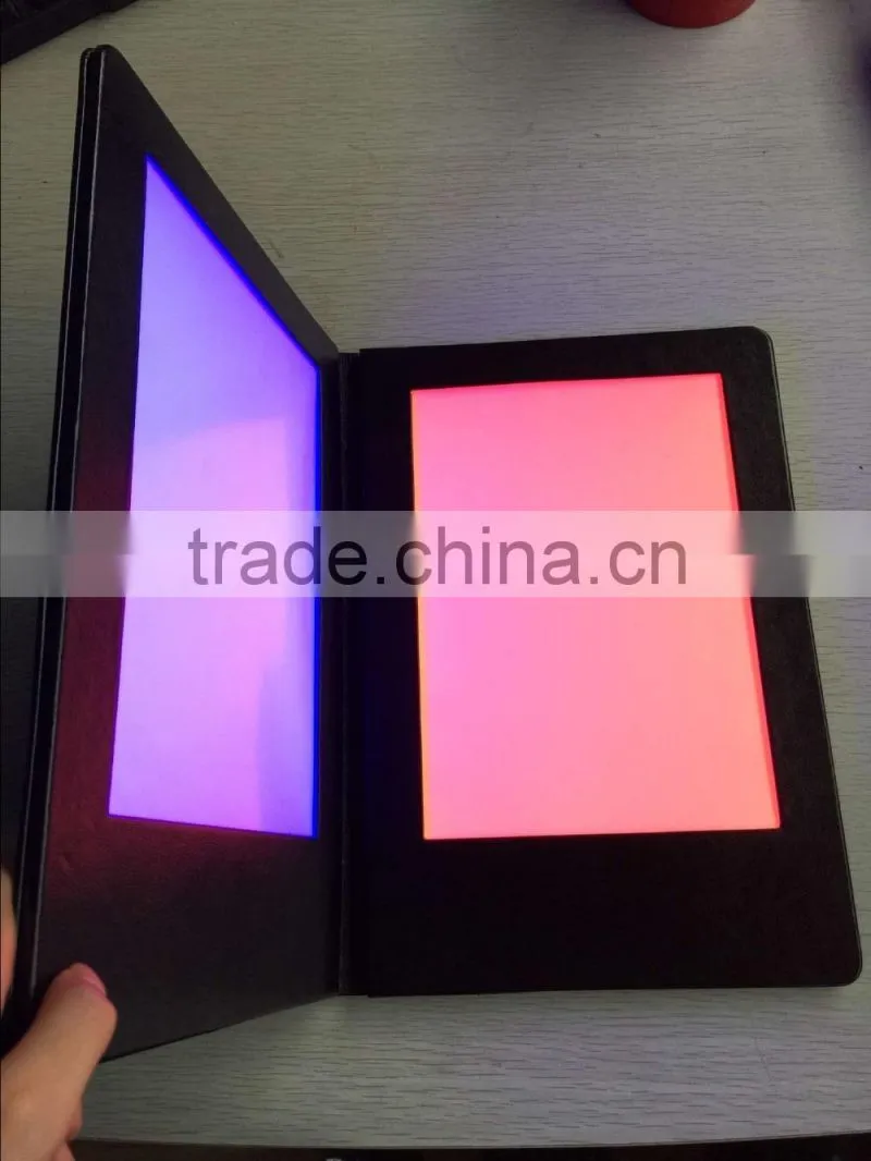 new design blue/red lighting panels led menu holder