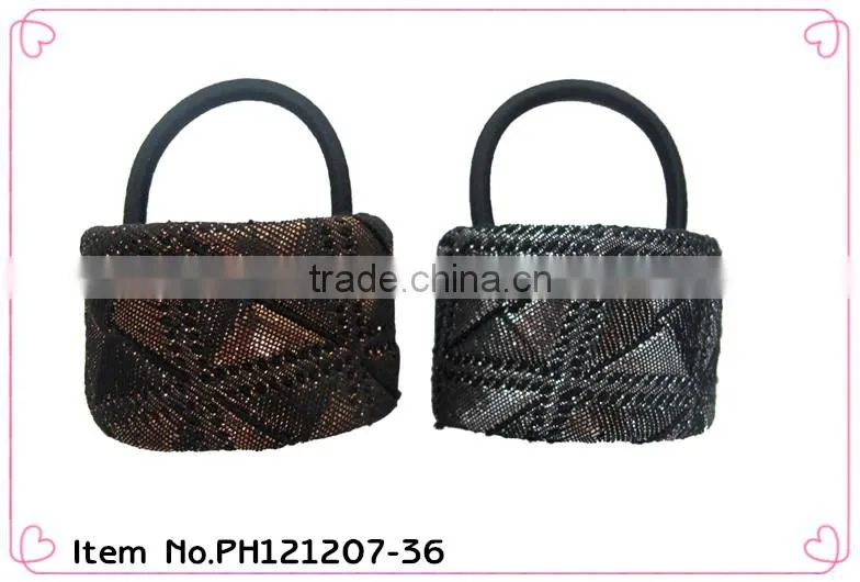 elastic hair ties with balls for women