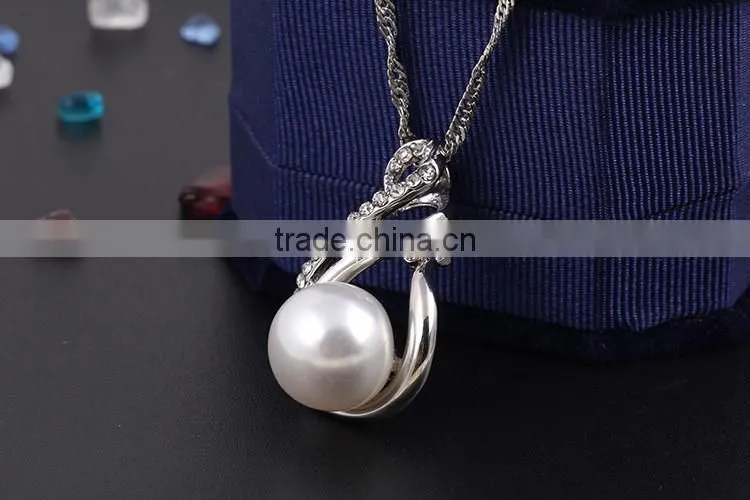 Small Order China Wholesale necklace with pearl earring gold 3pcs jewelry set korean