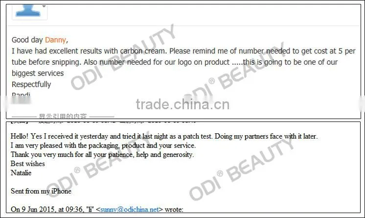 OD Black Doll skin rejuvenation skin whitening acne treatment for q switch nd yag laser black carbon cream