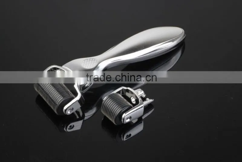 fine stainless steel micro needle derma roller 1200 needles medical grade derma roller golden/ sliver derma roller with CE
