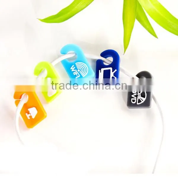 accessories for phones Colorful Silicone Cable Tie Tag silicone cable marker cable tie marker/tag/organizers