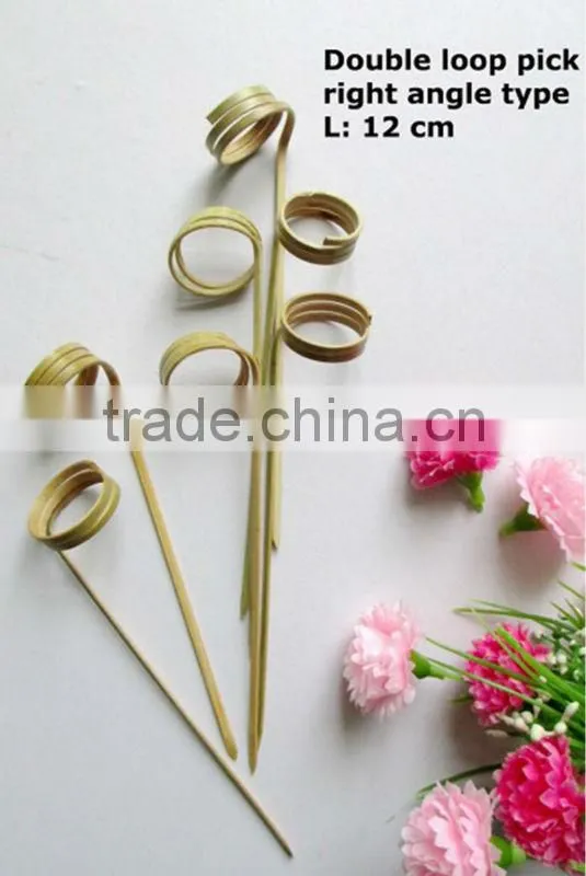Natural bamboo pick (twisted)