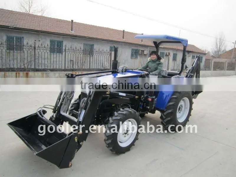 compact garden tractor with Front end loader and Backhoe/excavator