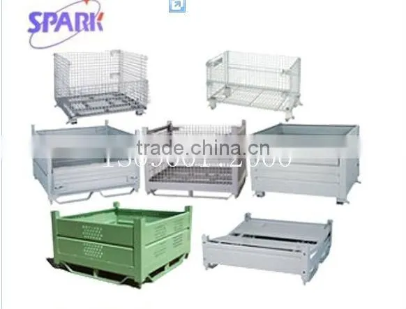 stackable wire mesh crate container/steel bin