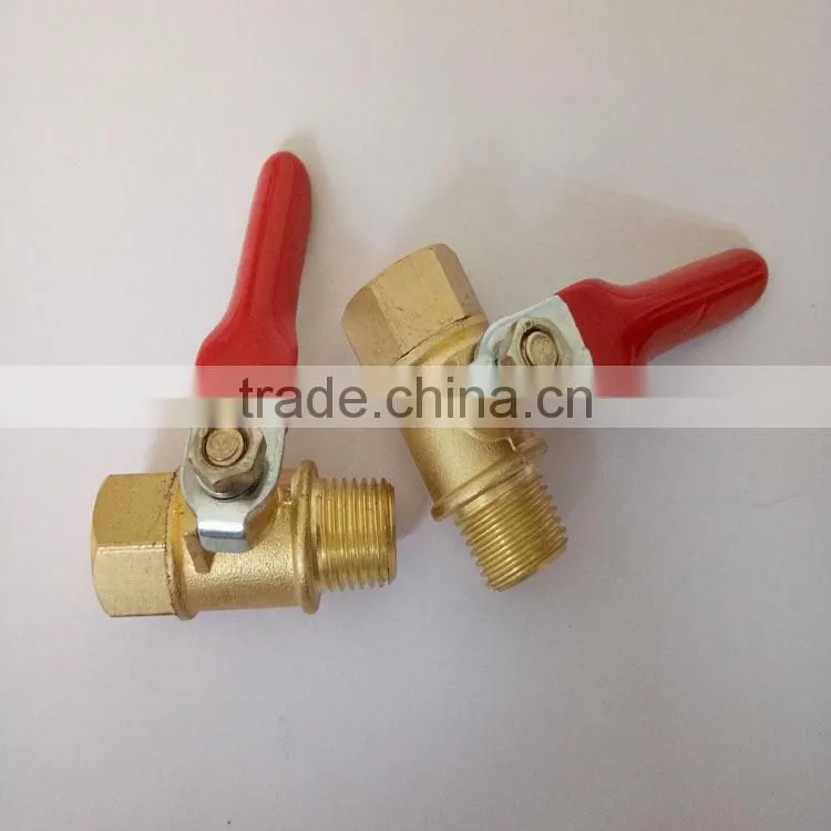 1/4" 3/8" 1/2" 3/4" red handle female brass ball valve