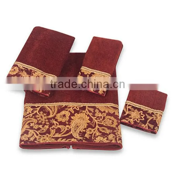 high quality cotton towel bath set with snowman pattern