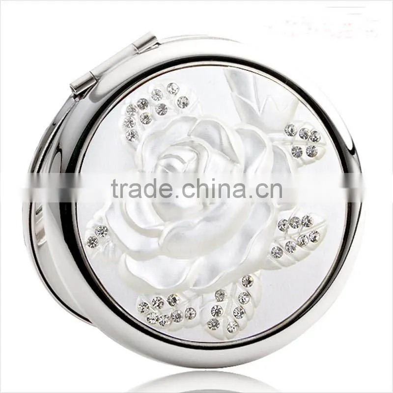 Rose folding Mirror /Make up portable mirror/Pocket Mirror/Valentines Gift