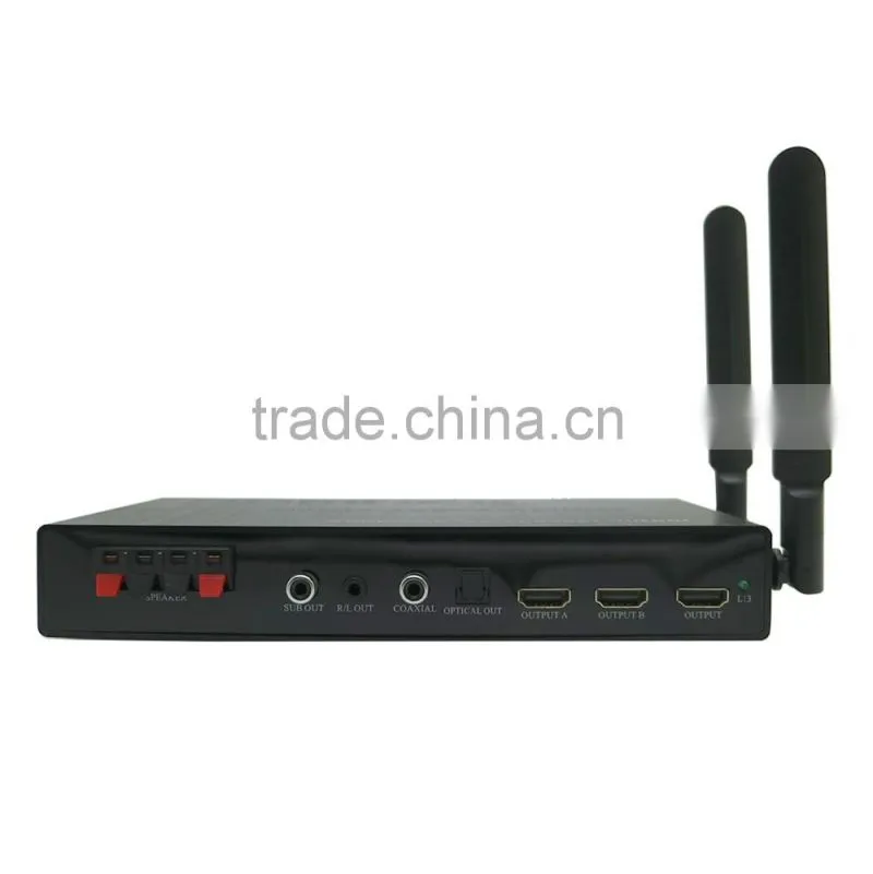 WIFI HDMI Matrix 4x2 + Amplifier (Support IOS/Android WIFI display, 4Kx2K,Bass/speaker output)