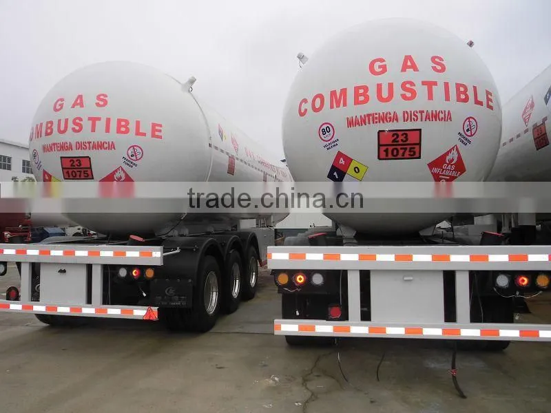 3 alxes 60000 liters LPG transportation semi-trailer truck