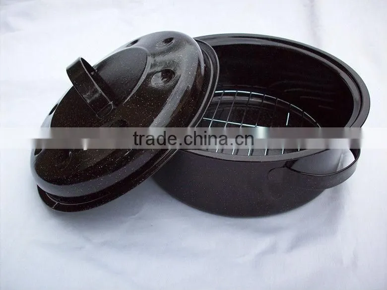 chicken baking oval enamel roaster pan ovenware