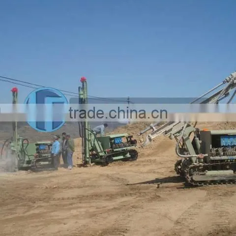 HF100YA2 rock drilling machine with DTH hammer, air compressor