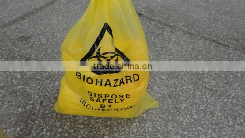 PE Hospital garbage bag/waste medical plastic bags